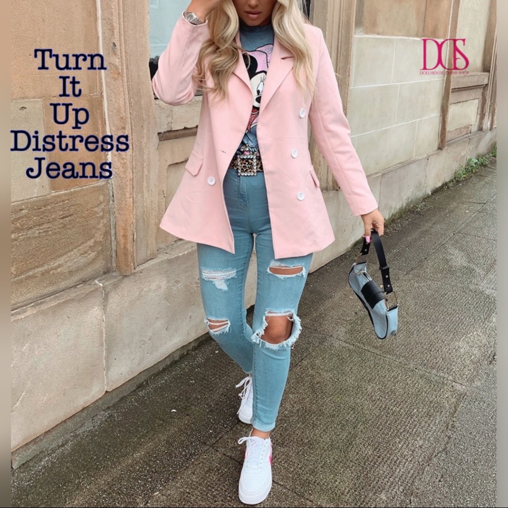‼️ Sale ‼️Turn It Up - Distressed High Waist Jeans